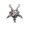 Antique Silver Silver Demon Hand Pentagram Connector, 27x24mm